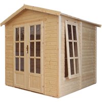 Wooden Garden Office Timbela M351FB+H351FBGREY, Modern Garden Cabin to Work from Home, Large Pine and Spruce Garden Room W8ft x L7ft x H8ft, Lockable