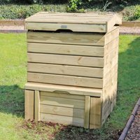 Zest - Eco Hive Wooden Composter Compost Bin Beehive Garden Waste