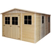 Wooden Garden Shed- Apex Shiplap Wooden Shed 11x14 ft/12m2 - Sheds and Outdoor Storage - Wooden garden storage shed, 17 mm planks - Bike shed, Garden
