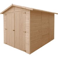 Wooden Garden Shed - Garage with Windows – W8ft x L11ft x H7ft Timber Shiplap Shed - Garden Workshop – Motorcycle, Bike, Tool Shed Storage TIMBELA
