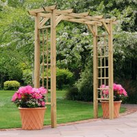 Zest - Twilight Large Trellis Wooden Garden Arch Pergola Plant pefc Wood