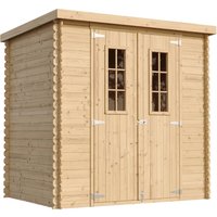 Wooden Garden Shed- H200 x 142 x 204cm/2.22 m2 -shed with impregnated floor - 19 mm planks Timbela M311C+M311G