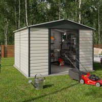 10' x 12' Yardmaster Shiplap Metal Shed Anthracite Finish (3.03m x 3.76m)