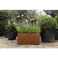 Corten Steel Trough Planter - 800mm x 400mm x 400mm