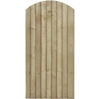 Fryeburg Wooden Garden Arch Top Gate In Sawn