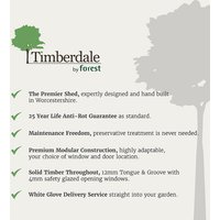Forest Forest Garden Timberdale 12 x 8  Apex Double Door Shed (Home Delivery)