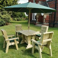Croft Ergo 4 Seat Chair Rectangle Table Set