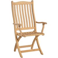 Robalt Outdoor Wooden Folding Carver Armchair In Natural