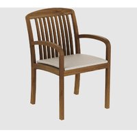 Bolivia Wooden Garden Armchair In Rich Brown