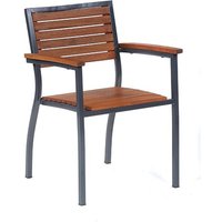 Dylan Wooden Arm Chair In Brown