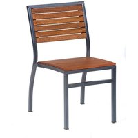 Dylan Wooden Side Chair In Brown