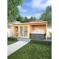 Mercia 18 X 6Ft Maine Pent Summerhouse With Patio Area