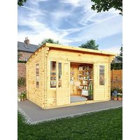 Mercia 4M X 3M Curved Roof Log Cabin (44Mm)