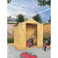 Mercia 4 X 6 Ft Overlap Apex Windowless Shed With Double Doors