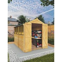 Mercia 8 X 6Ft Great Value Overlap Apex Shed With Windows And Double Doors - Fsc&Reg; Certified